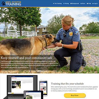 Website design and implementation for K9 Awareness Training